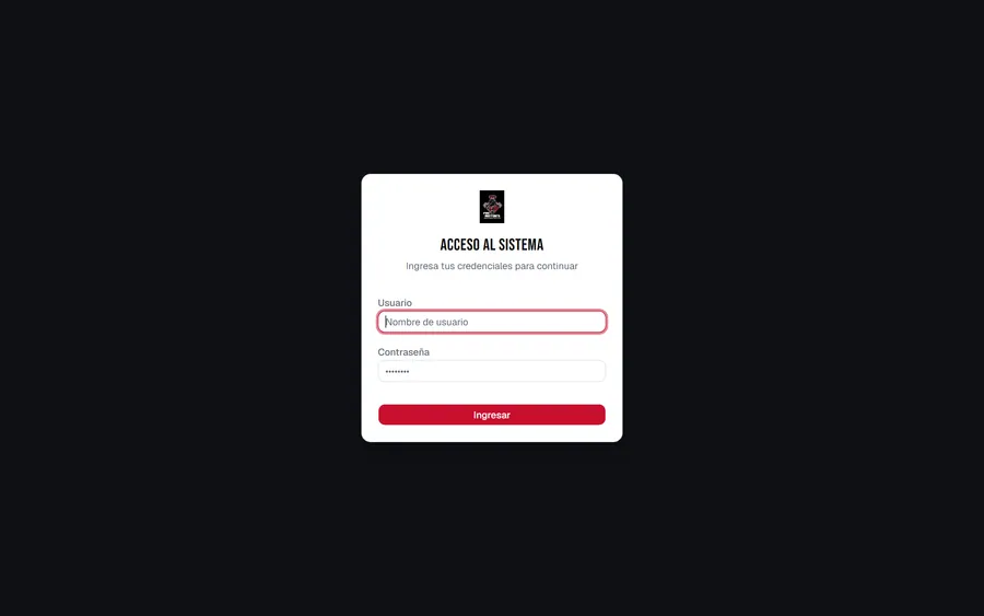 Página de Portal de clientes PRO MOTOR'S